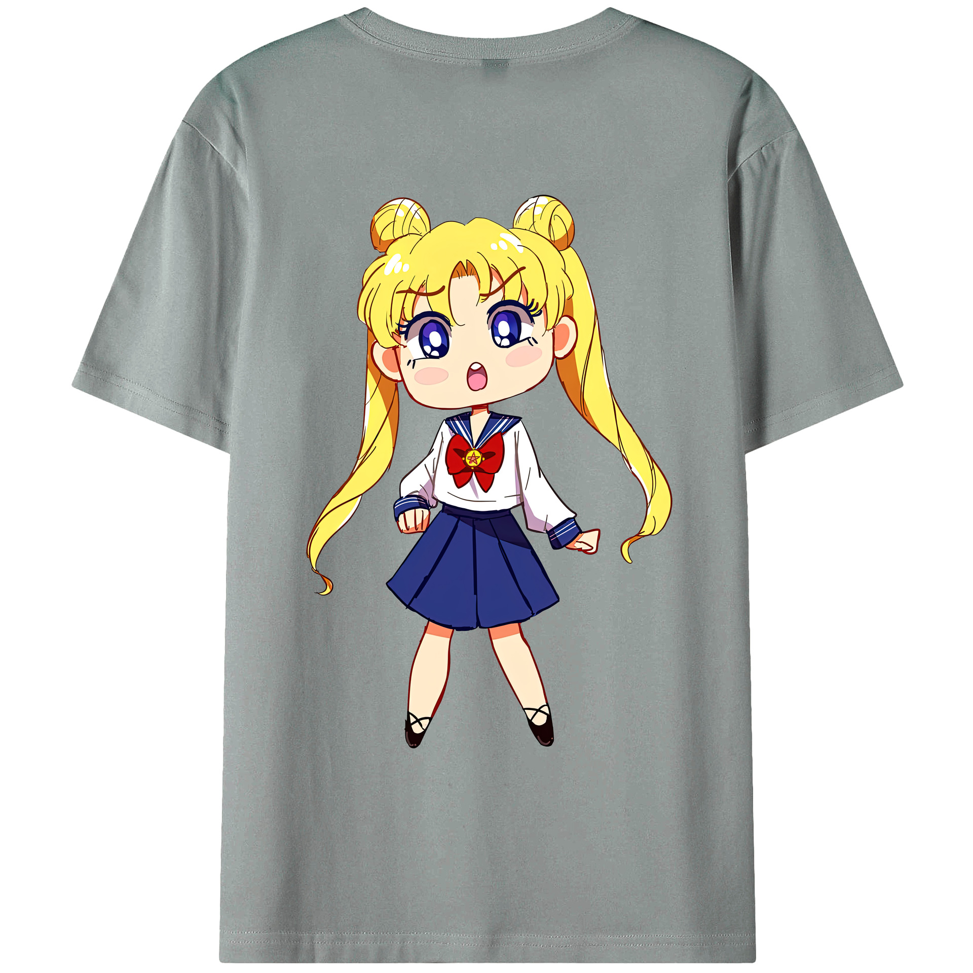 （画像用） 美少女戦士セーラームーン 愛野 美奈子 あいの みなこ Sailor Moon Aino Minako 綿100％ メンズ半袖Tシャツ（バックプリント） 通気性